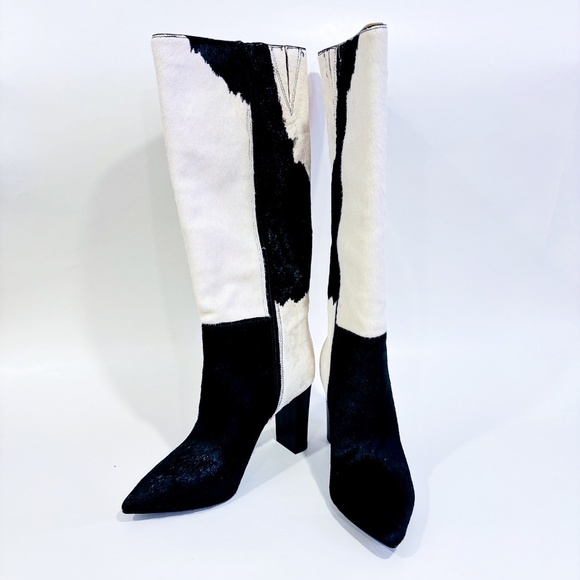I.N.C. INTERNATIONAL CONCEPTS – Palmina calf hair dress boots | Black & white * - Picture 7 of 8